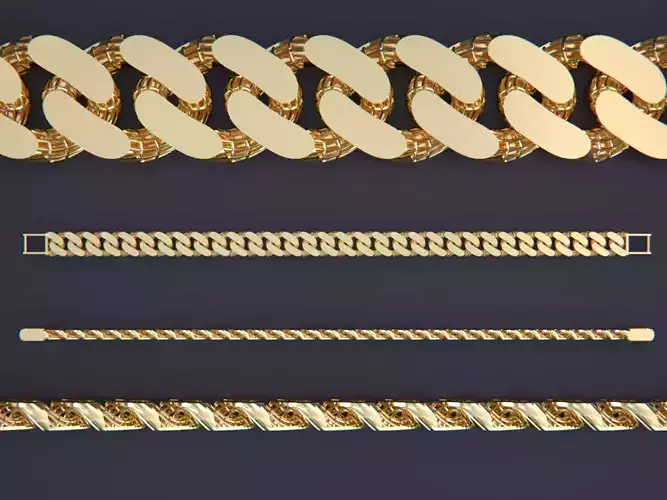 7-44MM Fusion Cuban Link Chain Bracelet