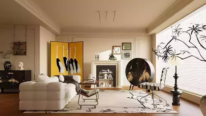 modern living room interior scenes 87