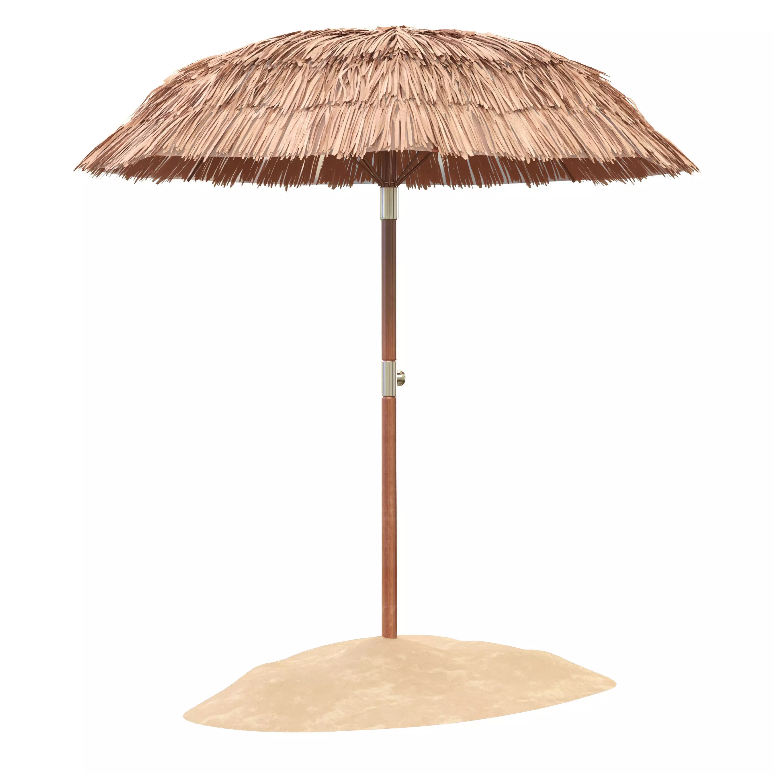 Straw Beach Umbrella 3D model