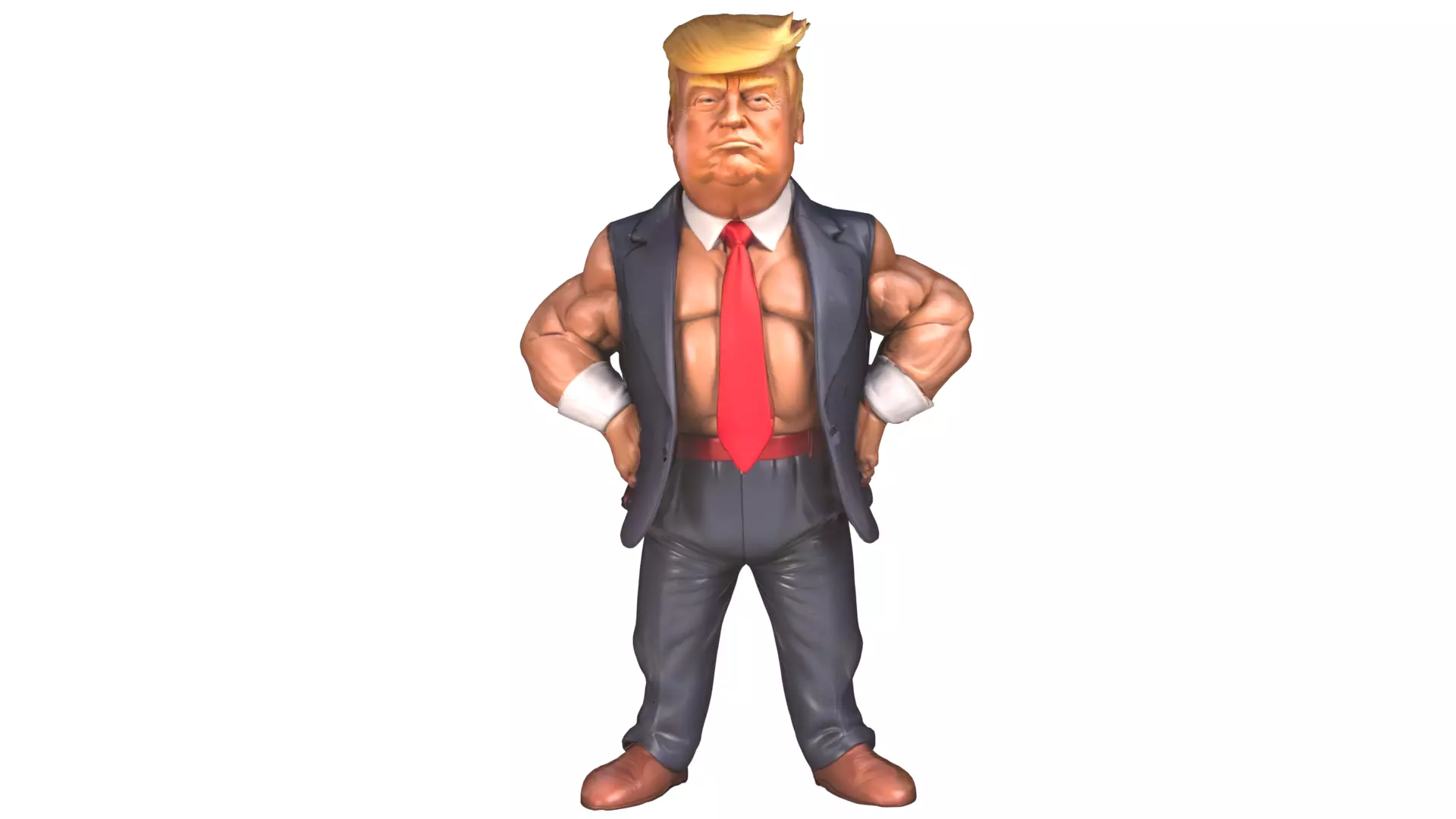 Donald Trump Muscle Low-poly 3D model