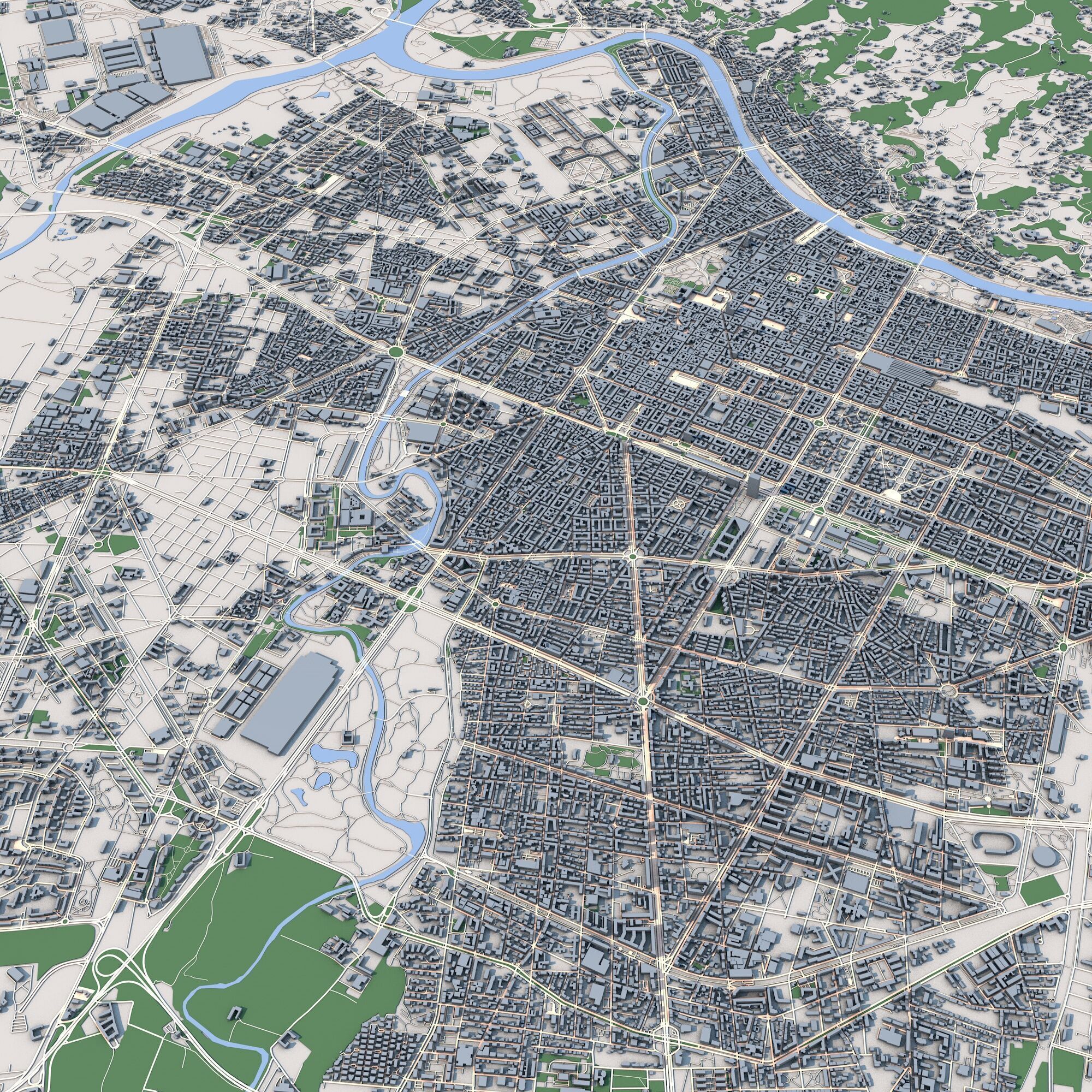 Turin City Italy 3D model_8