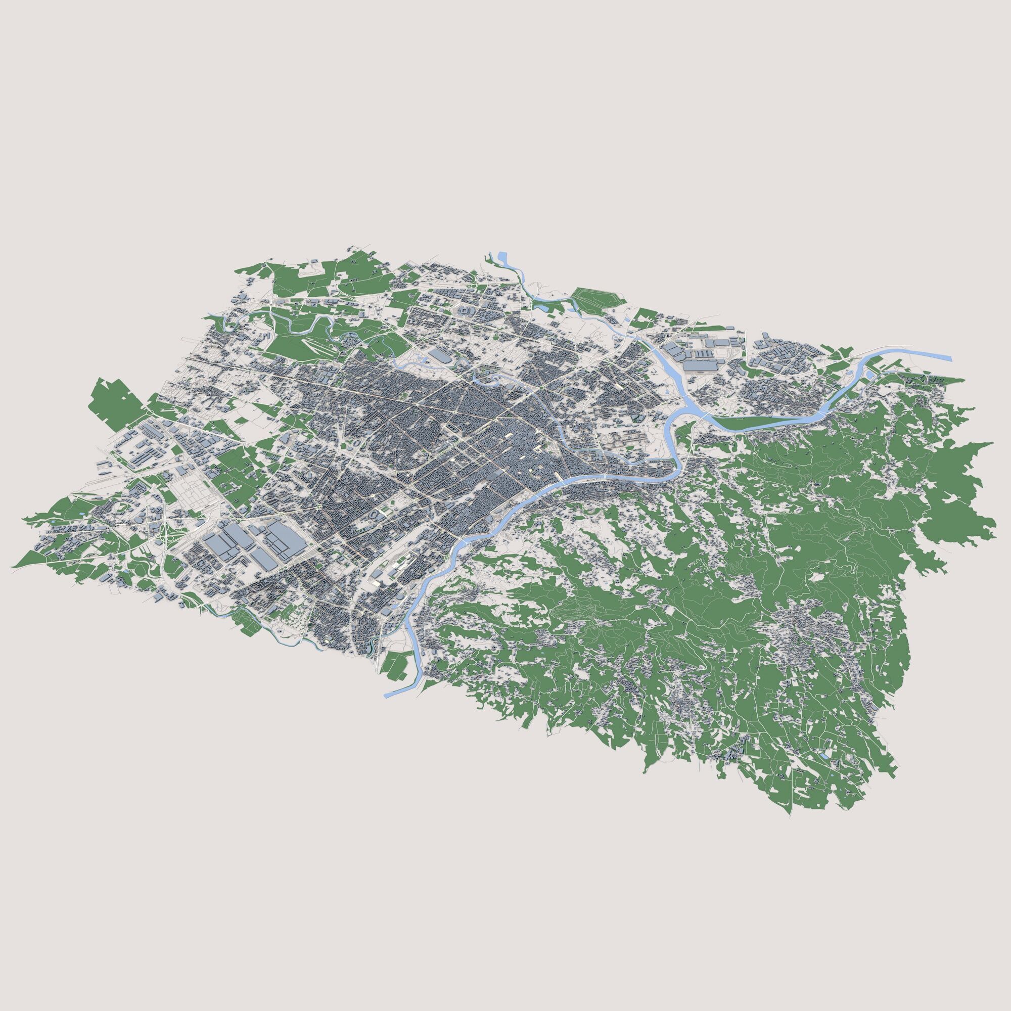 Turin City Italy 3D model_1