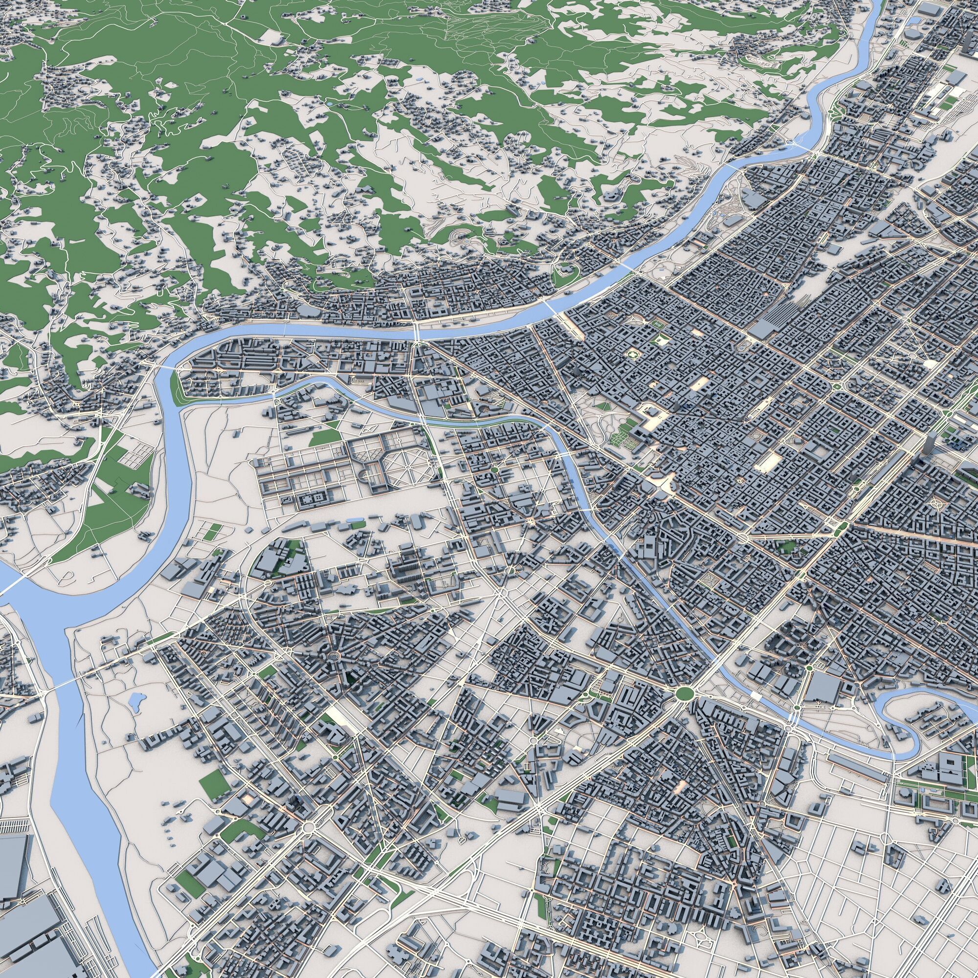 Turin City Italy 3D model_9