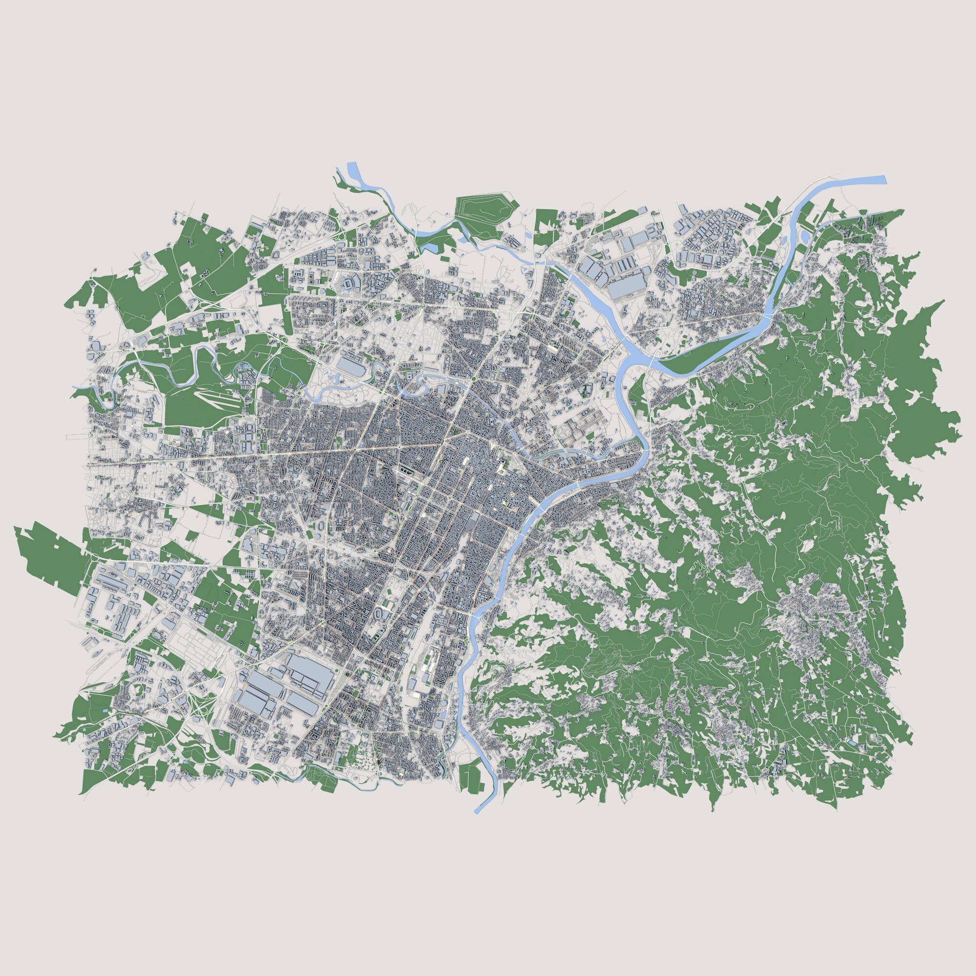 Turin City Italy 3D model_2