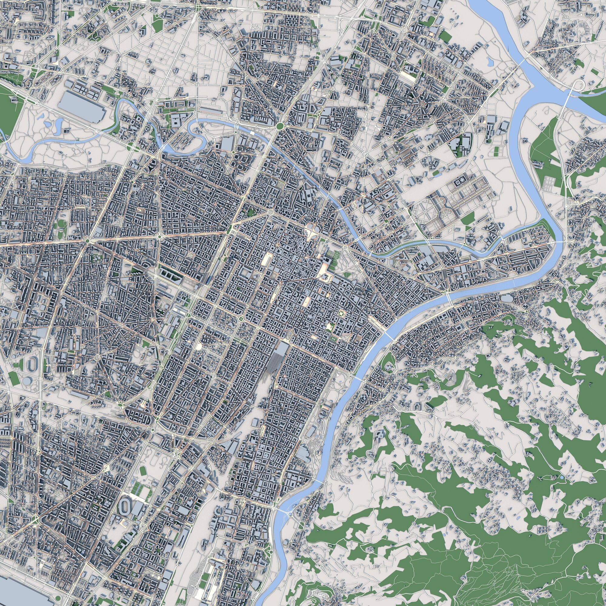 Turin City Italy 3D model_3