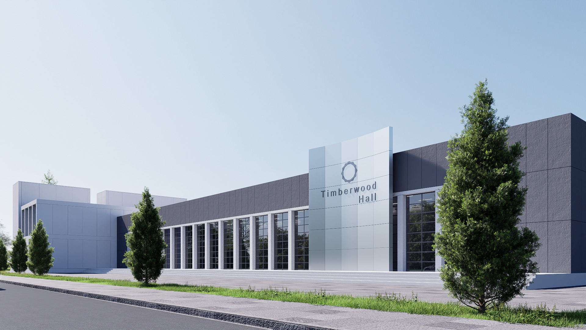 Convention Center Low-poly 3D model_3