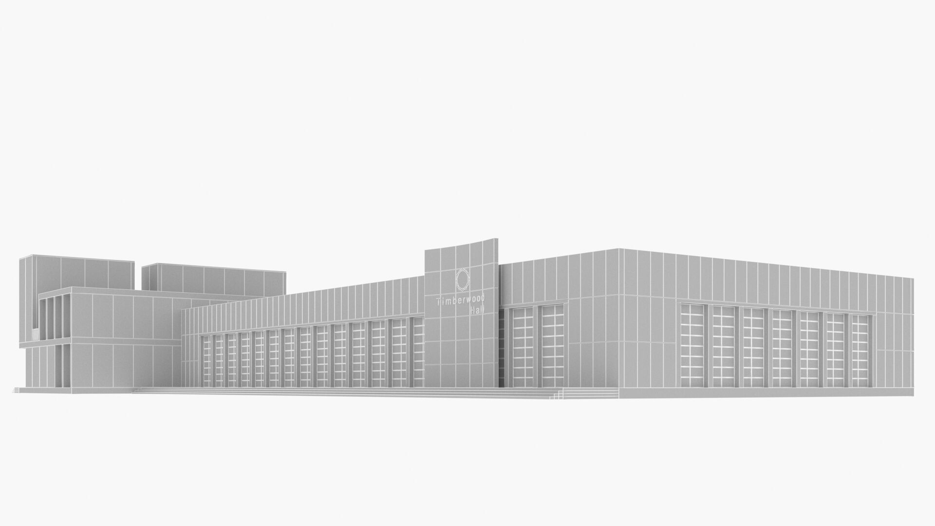 Convention Center Low-poly 3D model_16