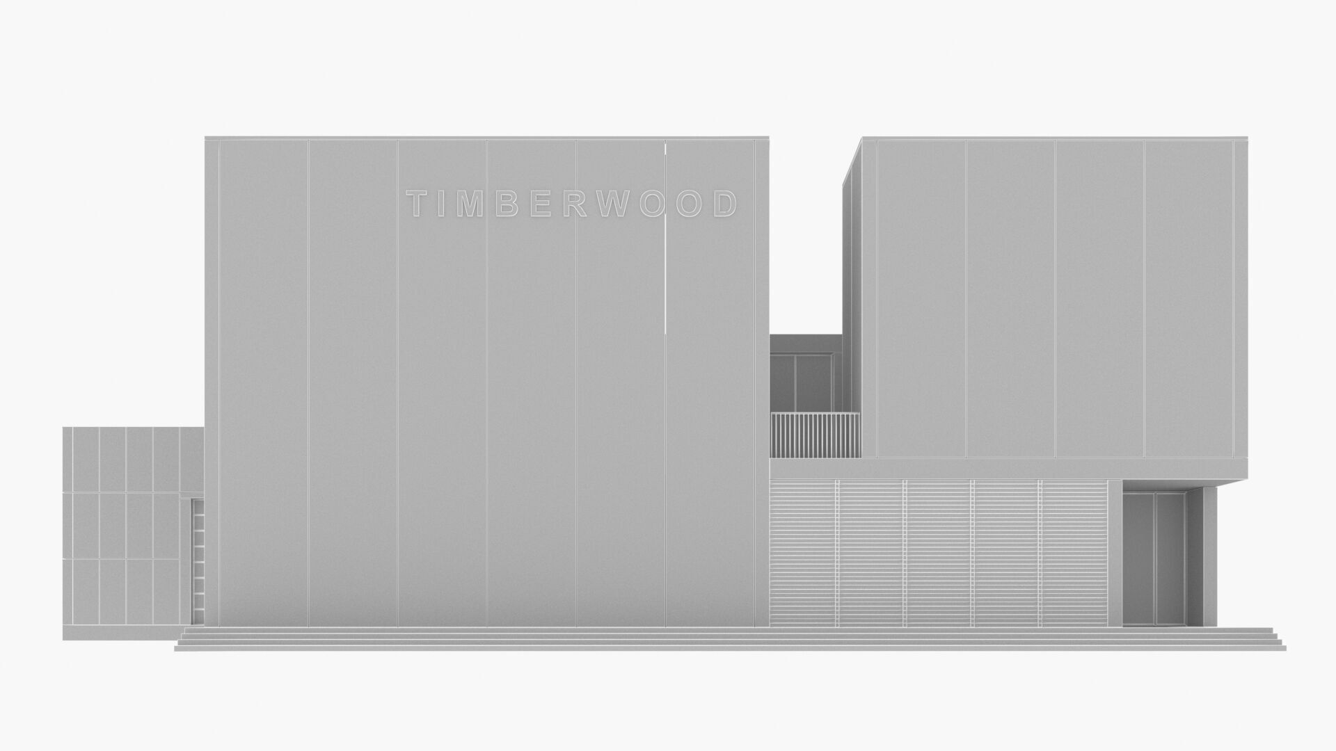 Convention Center Low-poly 3D model_13