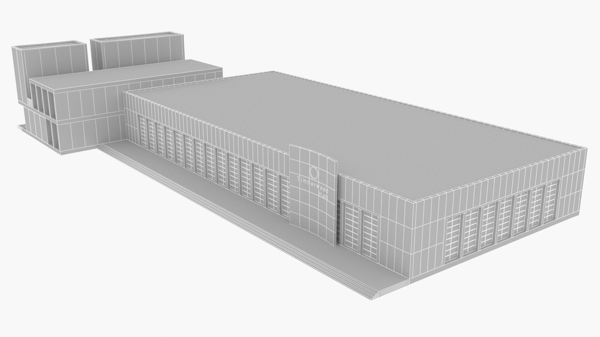 Convention Center Low-poly 3D model_11