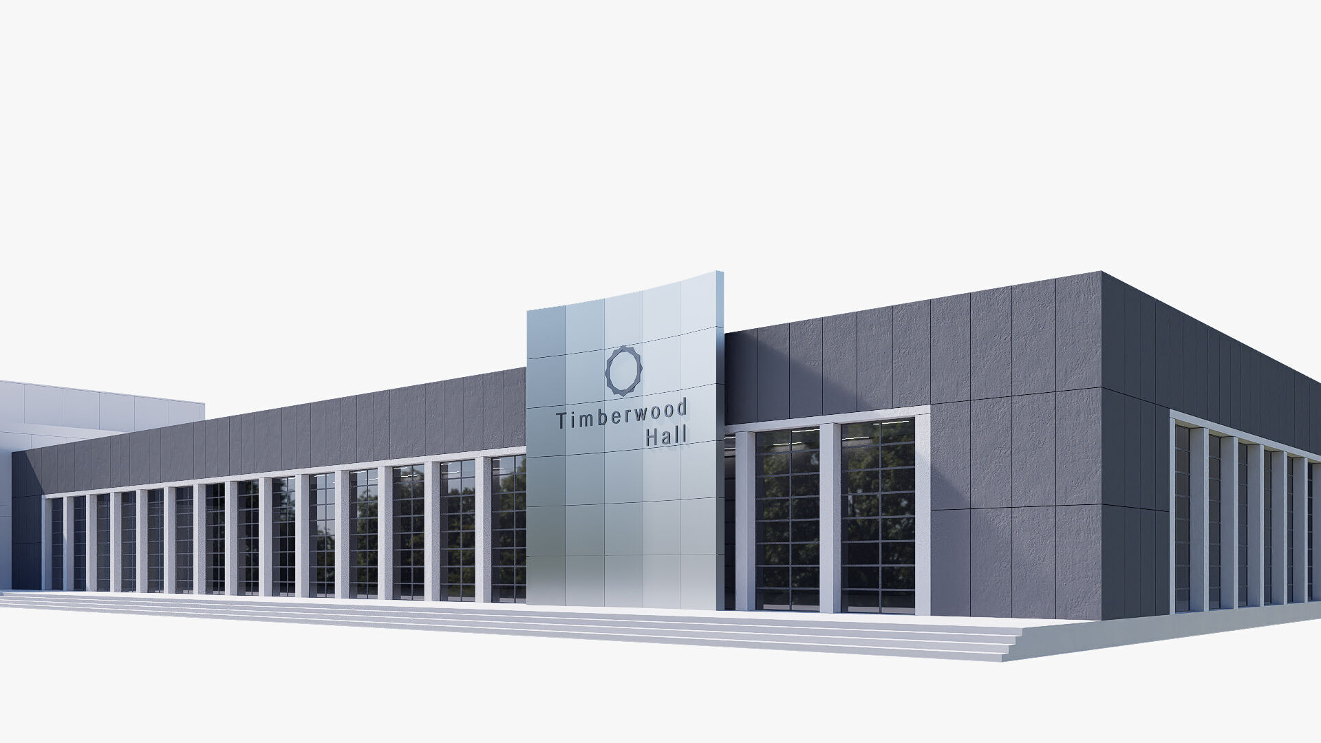 Convention Center Low-poly 3D model_10