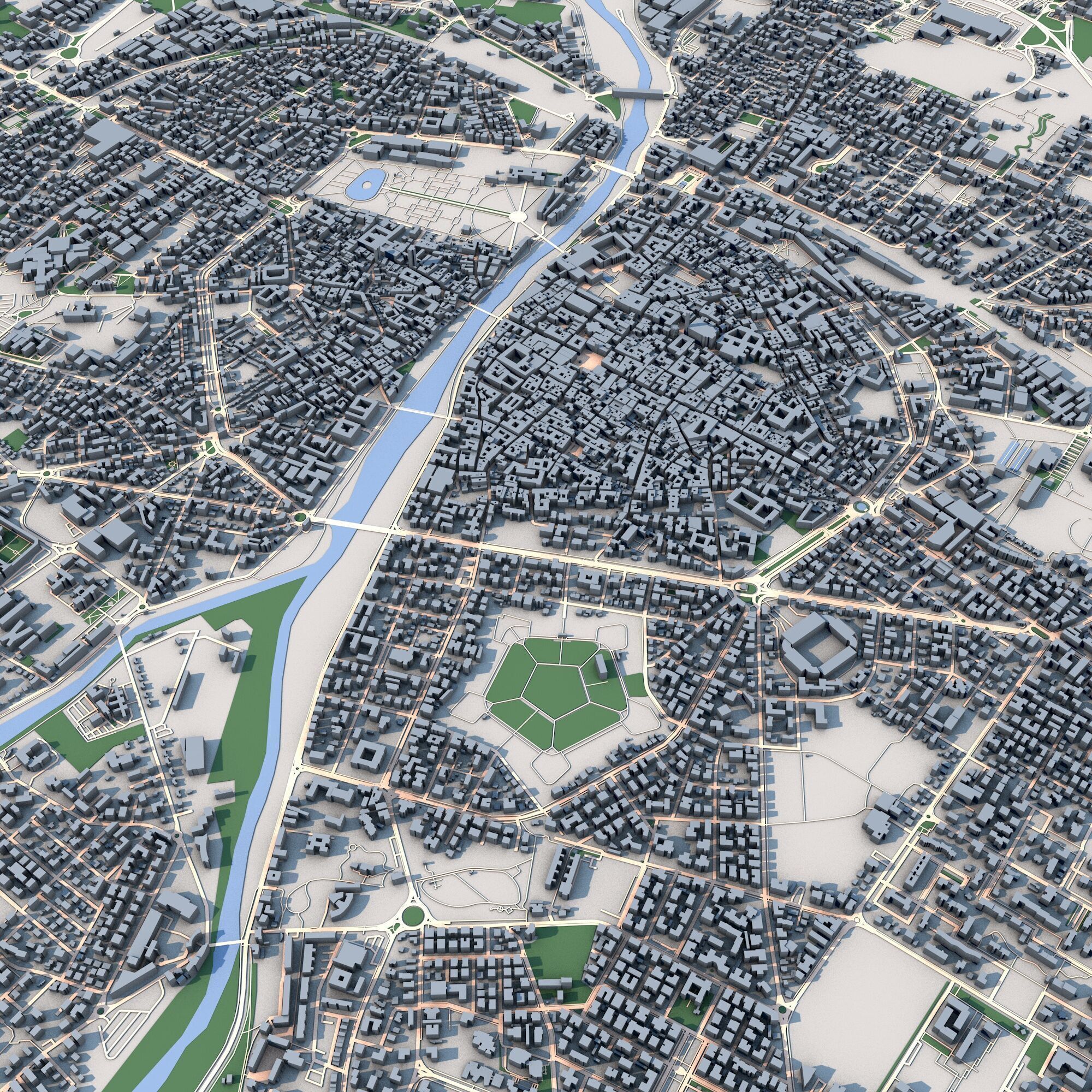 Parma City Italy 3D model_4