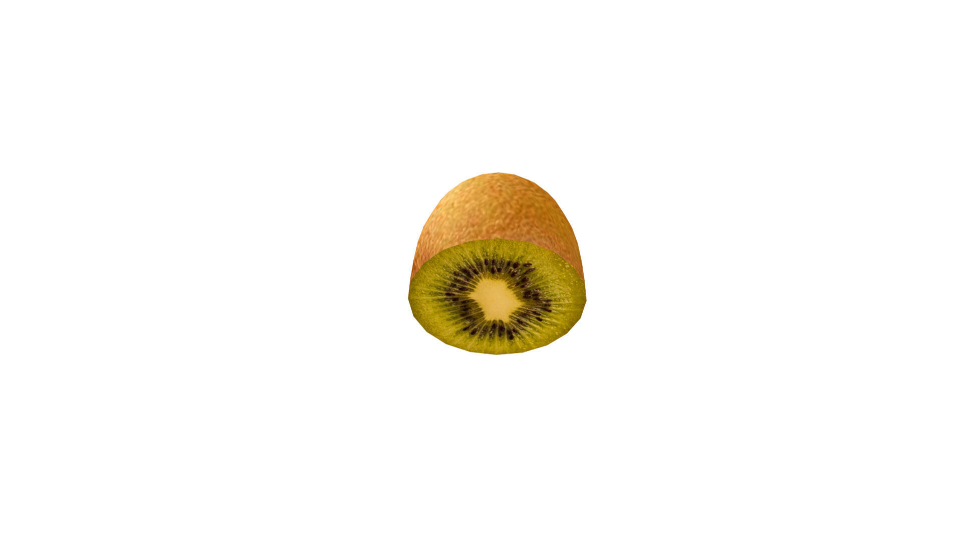Low-Poly Kiwi Fruit Slice Low-poly 3D model_3