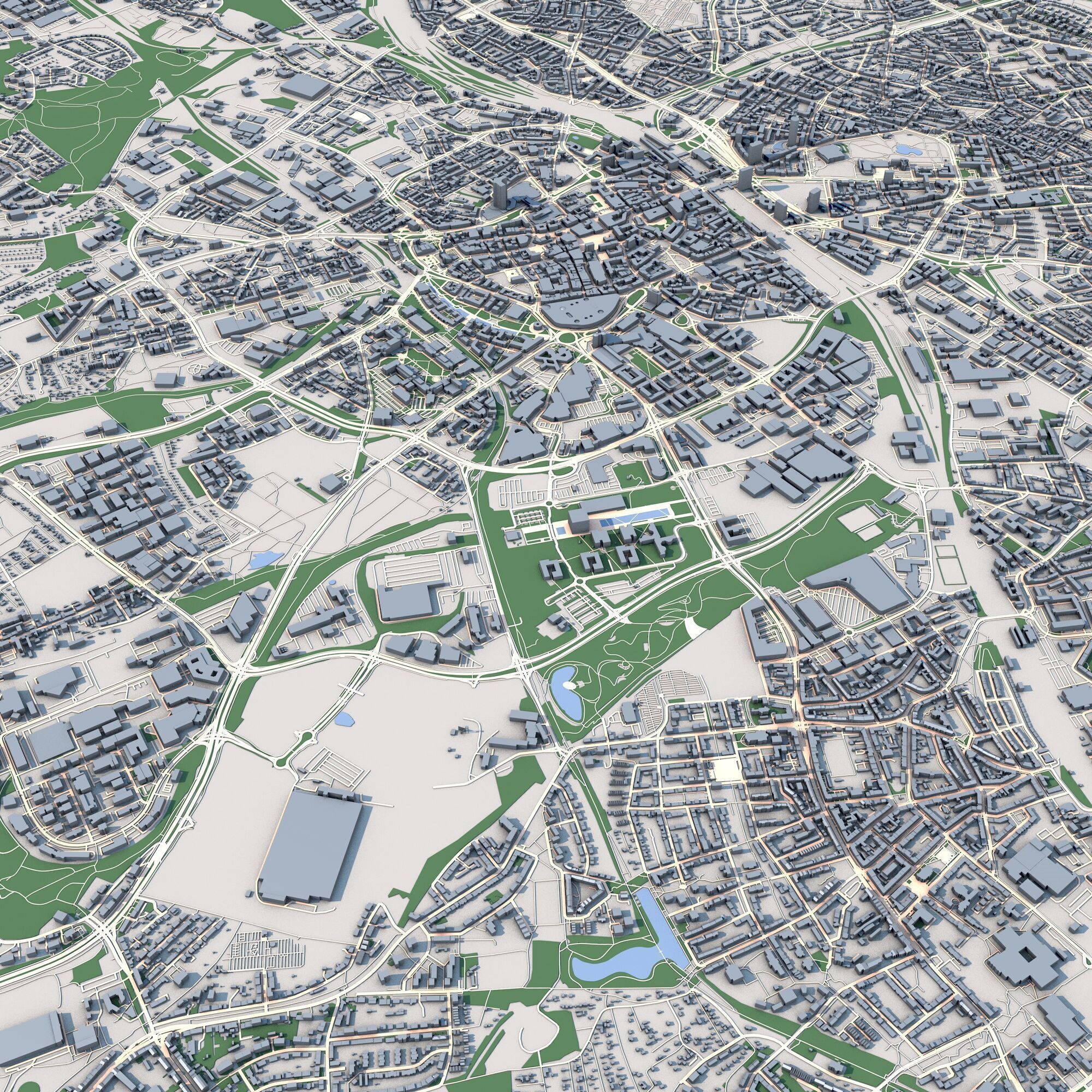 Essen City Germany 3D model_7