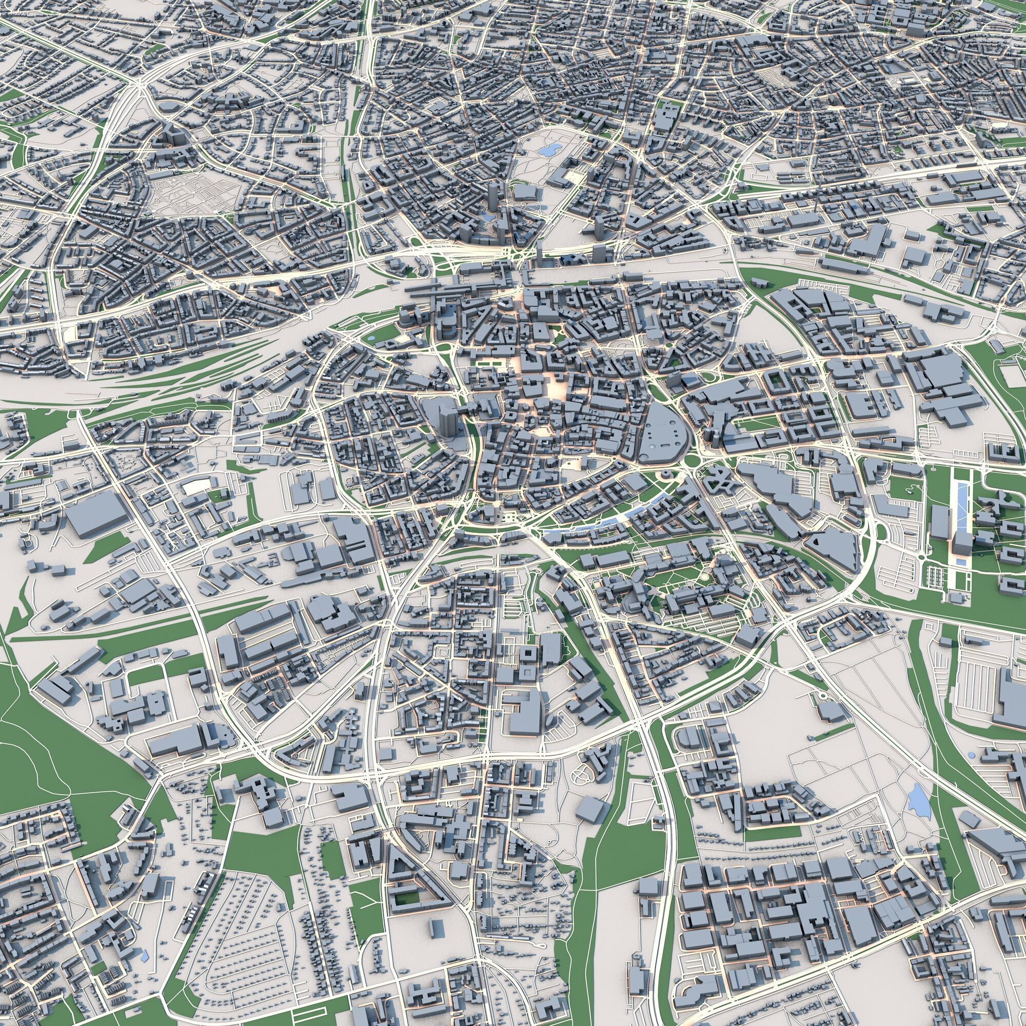 Essen City Germany 3D model_8