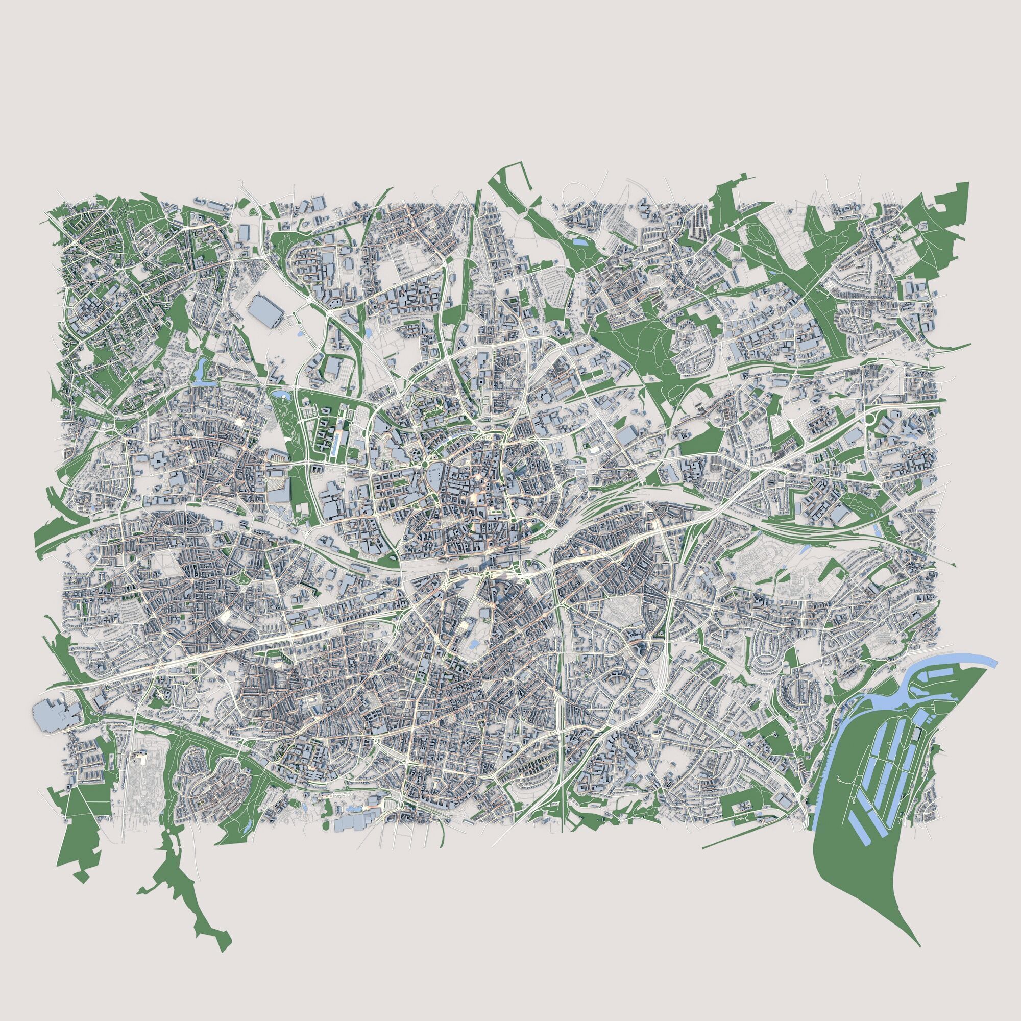 Essen City Germany 3D model_2