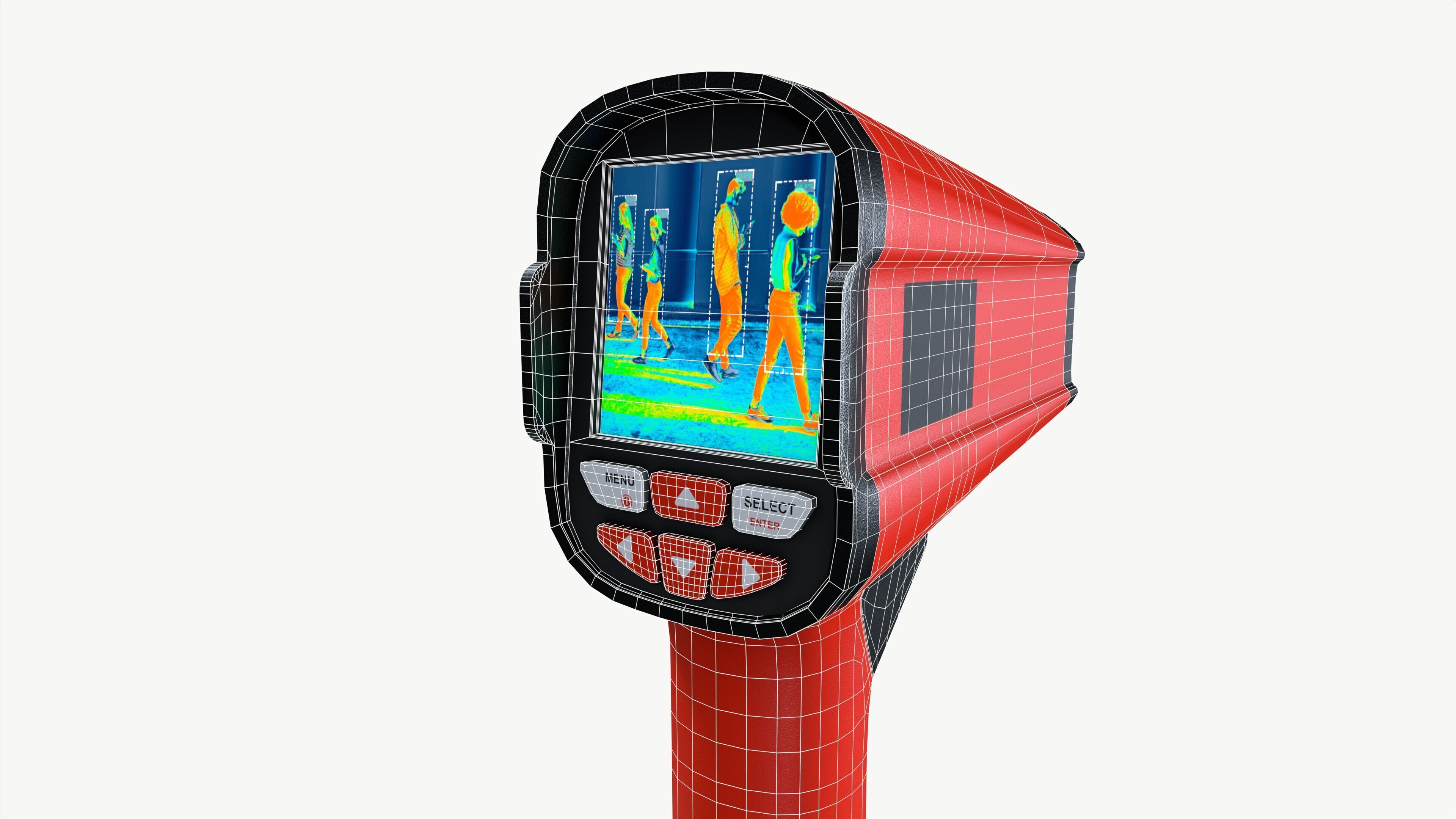 Thermovision device Low-poly 3D model_8