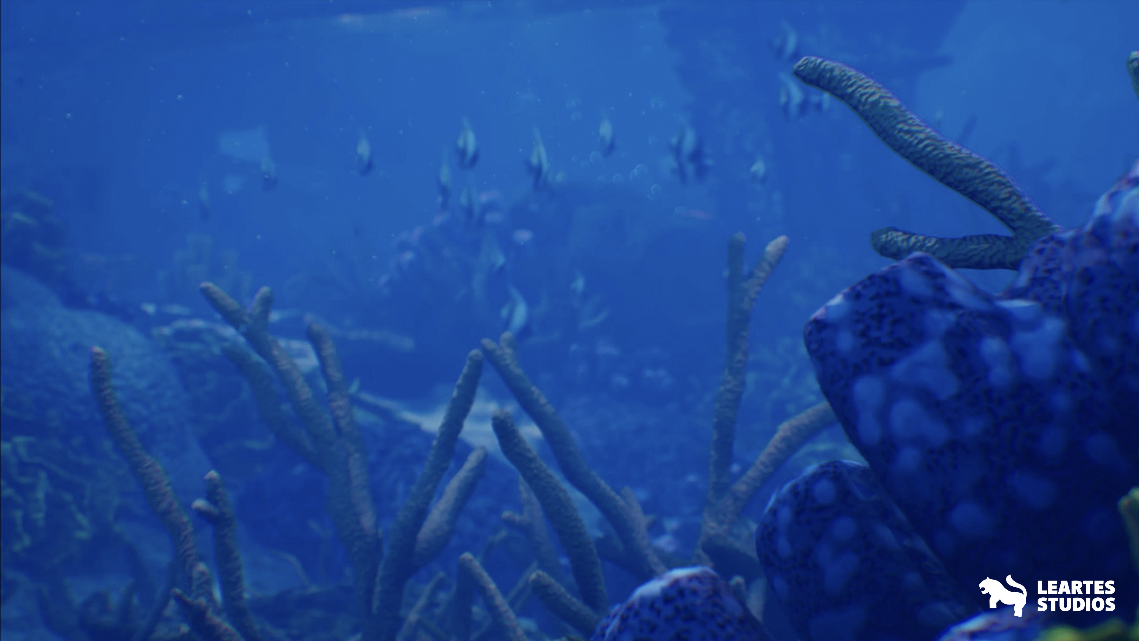 Underwater Sunken Ship Environment Low-poly 3D model_13