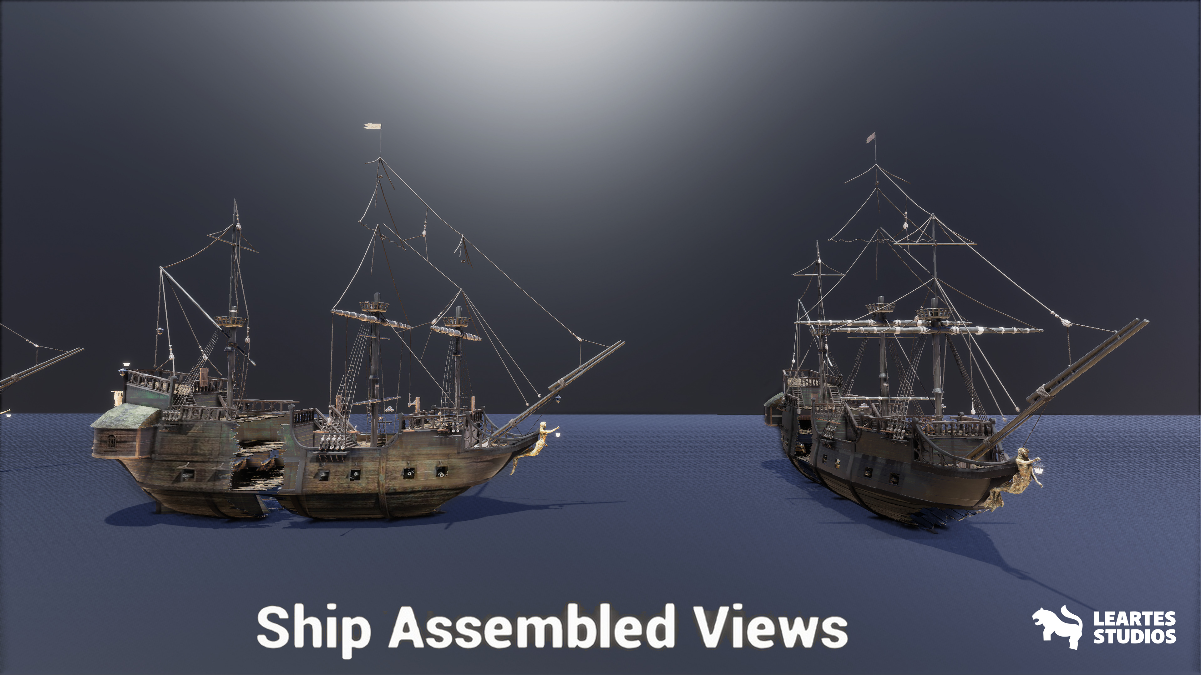 Underwater Sunken Ship Environment Low-poly 3D model_17