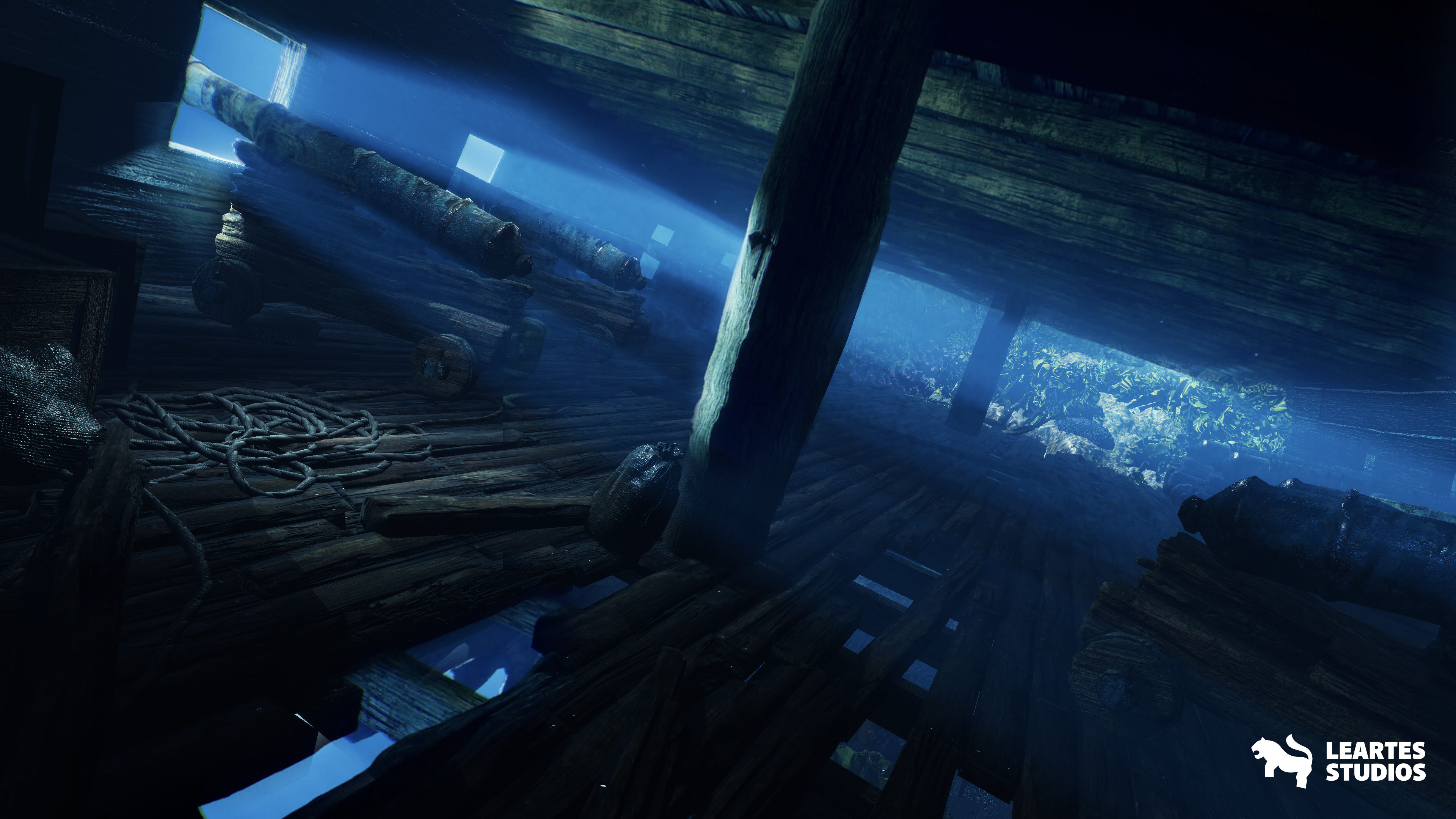 Underwater Sunken Ship Environment Low-poly 3D model_18