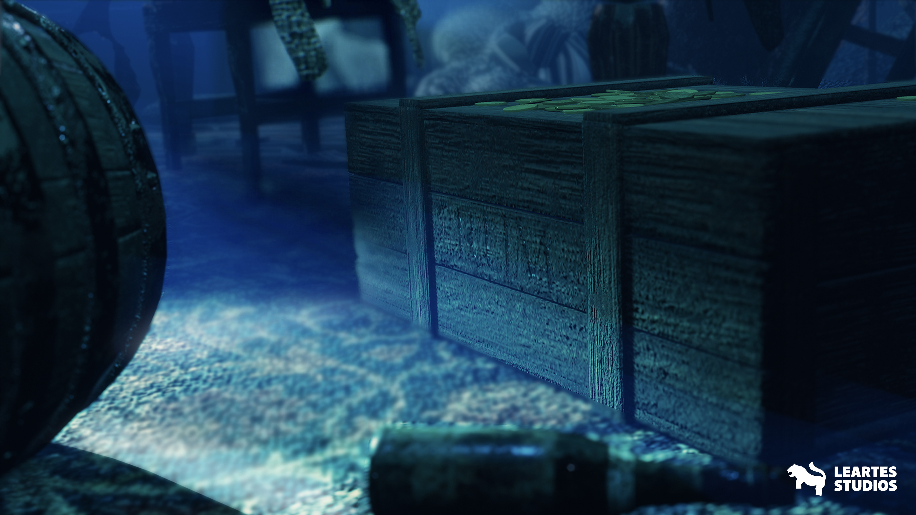 Underwater Sunken Ship Environment Low-poly 3D model_21