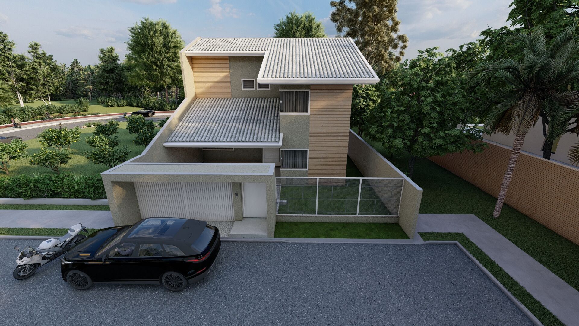 Casa Scene-villa-modern house 3D model_7