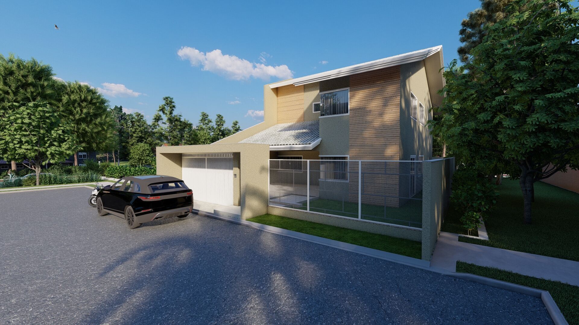 Casa Scene-villa-modern house 3D model_5