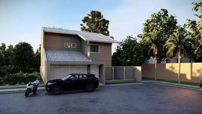 Casa Scene-villa-modern house 3D model Casa Scene-villa-modern house 3D model