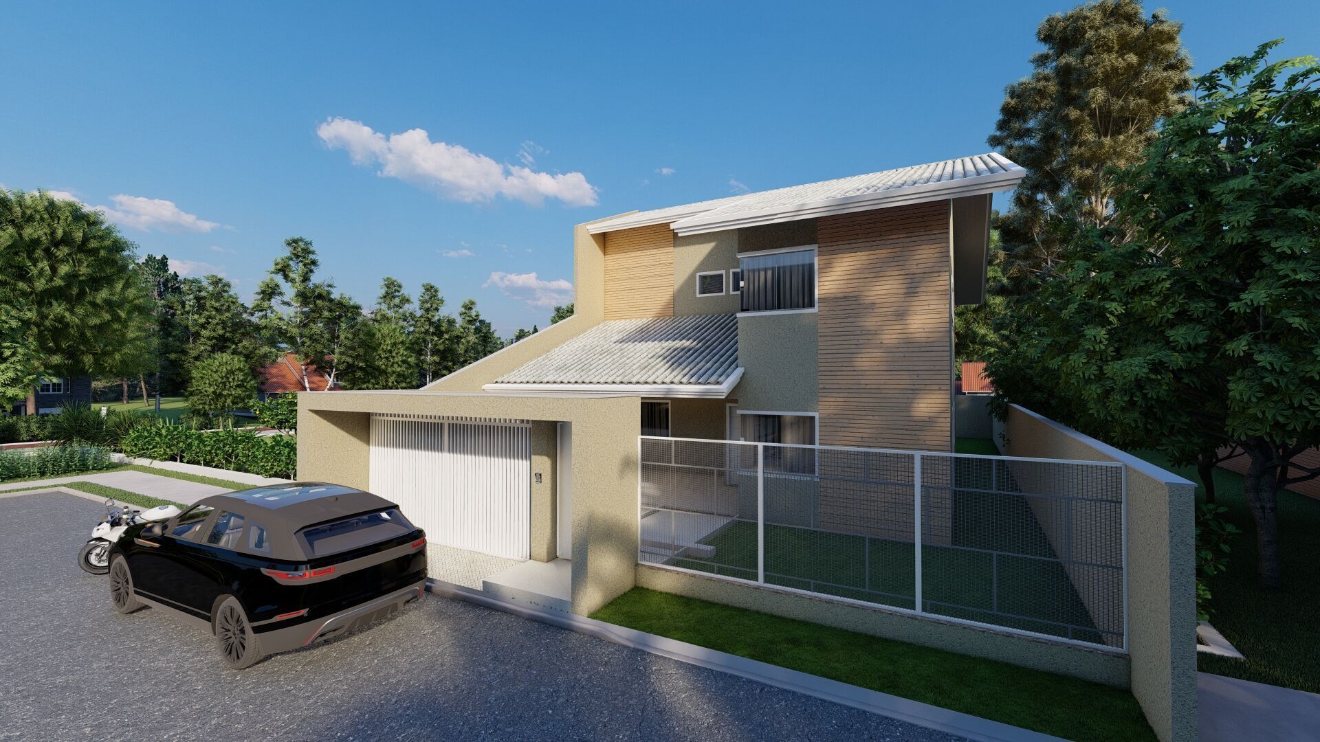 Casa Scene-villa-modern house 3D model_15
