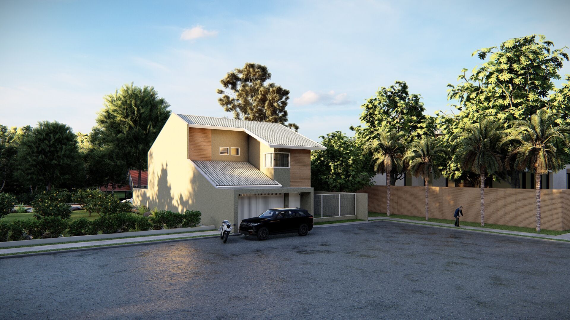 Casa Scene-villa-modern house 3D model_14