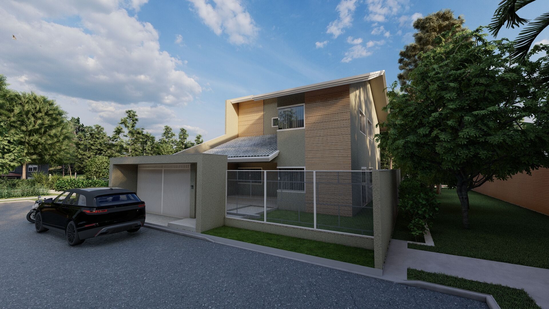 Casa Scene-villa-modern house 3D model_8