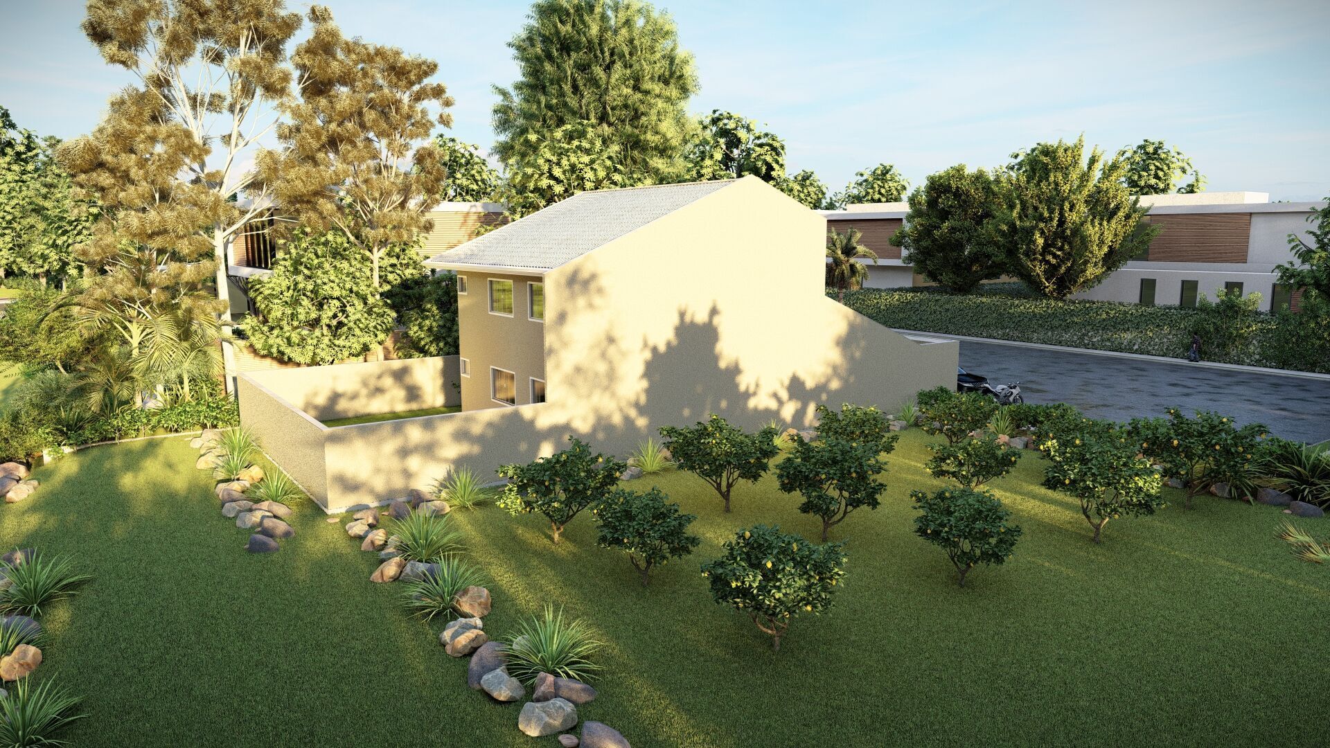 Casa Scene-villa-modern house 3D model_13