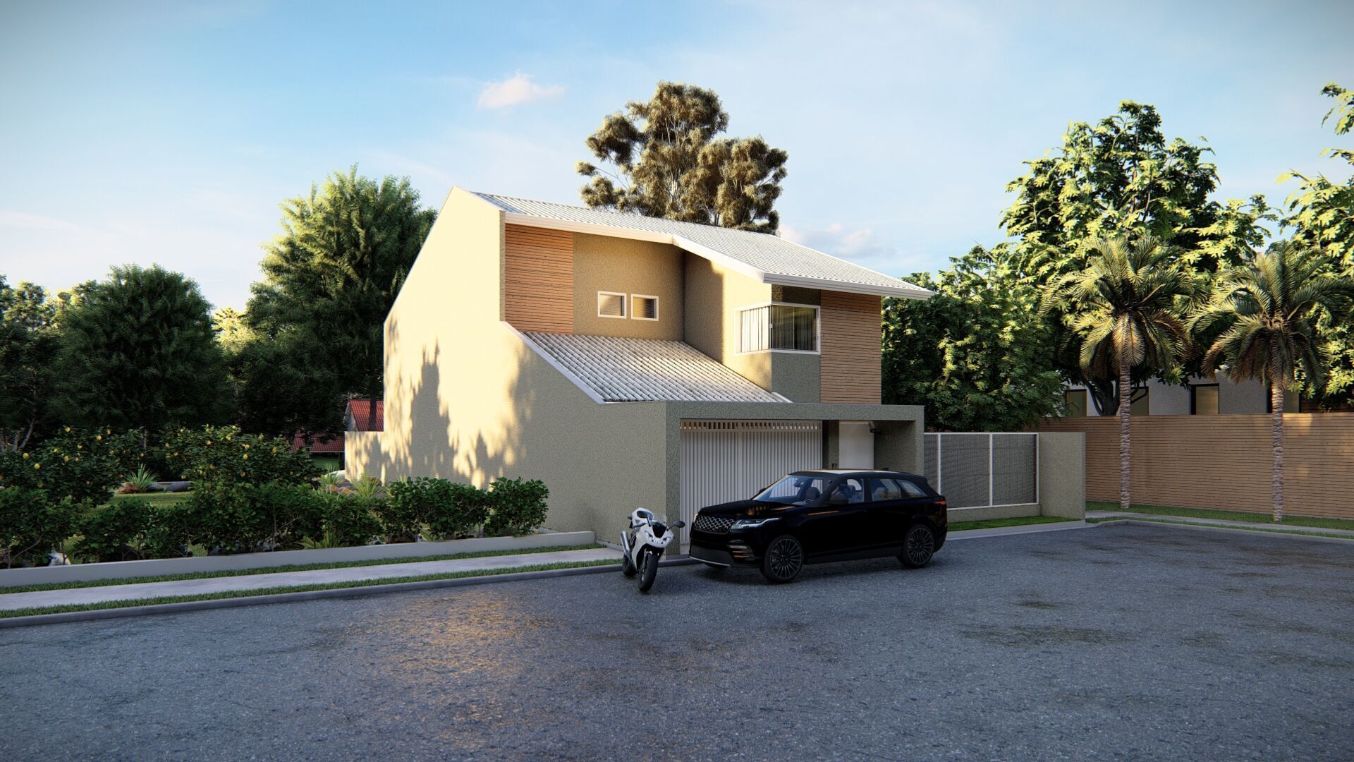 Casa Scene-villa-modern house 3D model_4