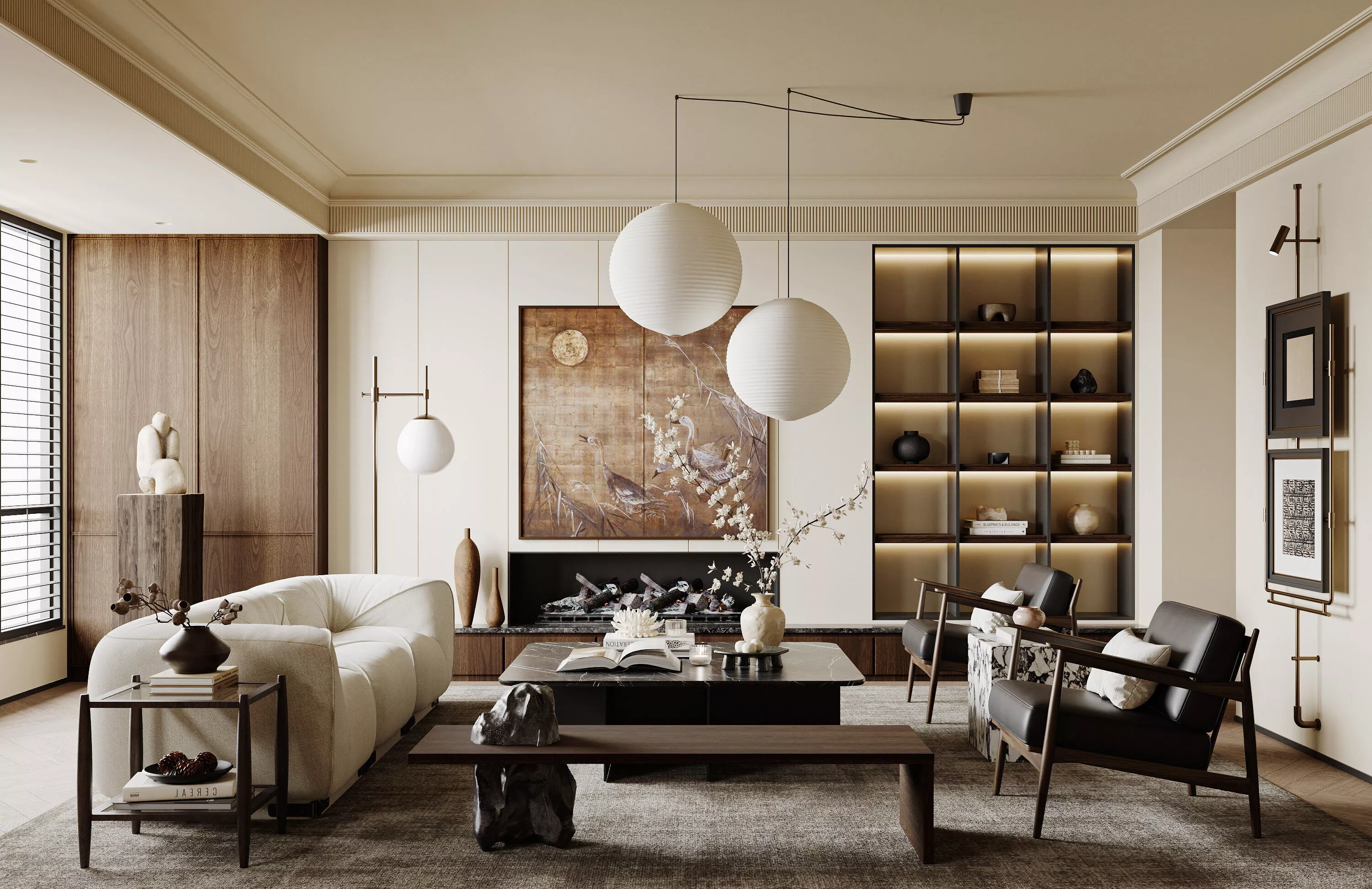 modern living room interior scenes 89 3D model