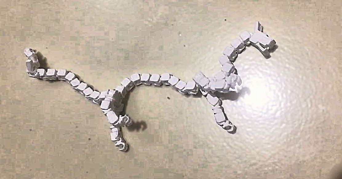 Mini Size Articulated Lilliputian Dragoon 00 3D print model_3