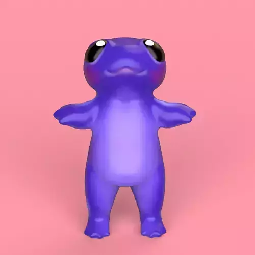 Chubby Cute Salamander Stylized Game Ready  Low-poly 3D model
