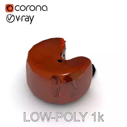 Chocolate Lava Cake Dessert model pack Low-poly 3D model 6