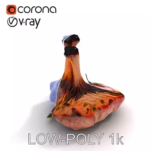 Rack of Lamb with Herbs model pack Low-poly 3D model 6