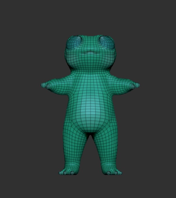 Chubby Cute Amphibians Stylized Game Ready Characters 3D Model Collection_8