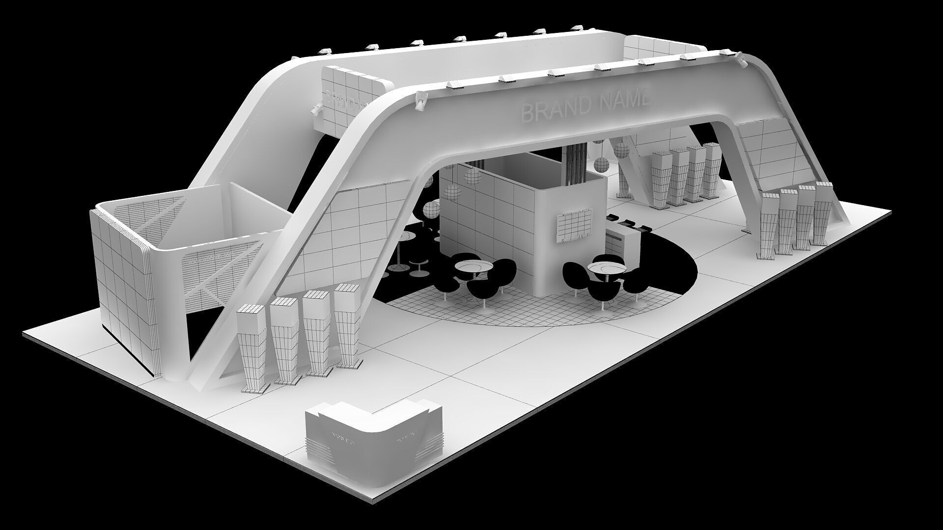 3D Exhibition Booth 3D model_6