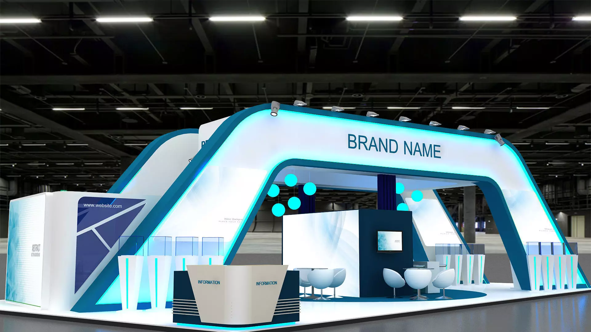 3D Exhibition Booth 3D model_0