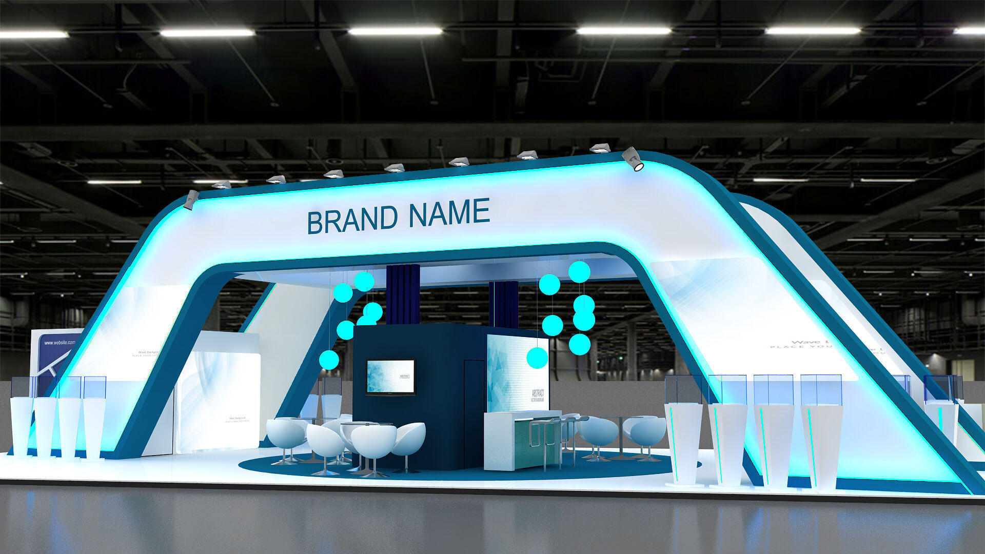 3D Exhibition Booth 3D model_3