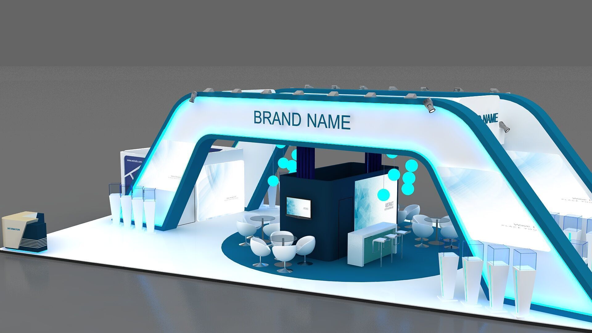 3D Exhibition Booth 3D model_7