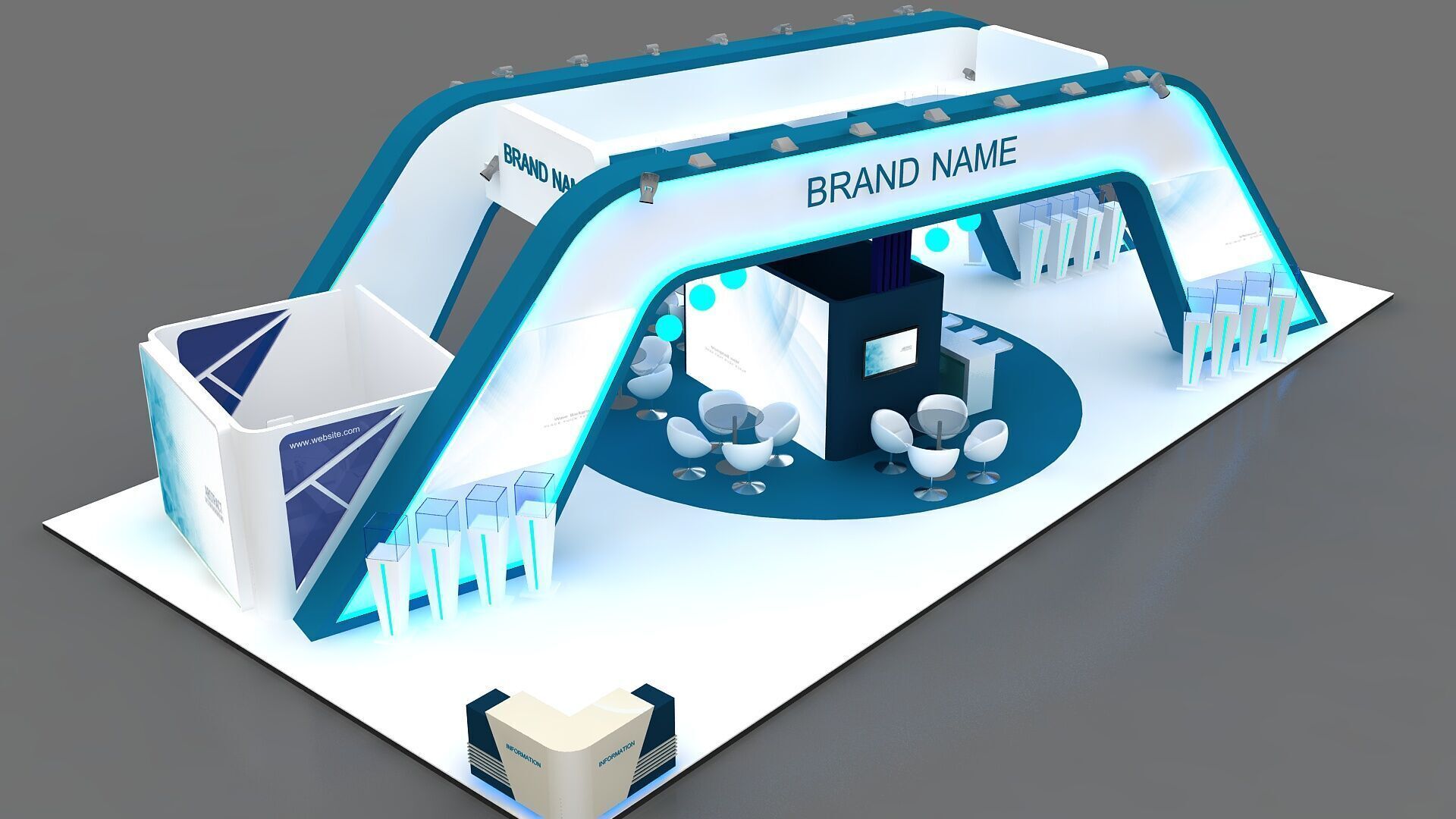 3D Exhibition Booth 3D model_8
