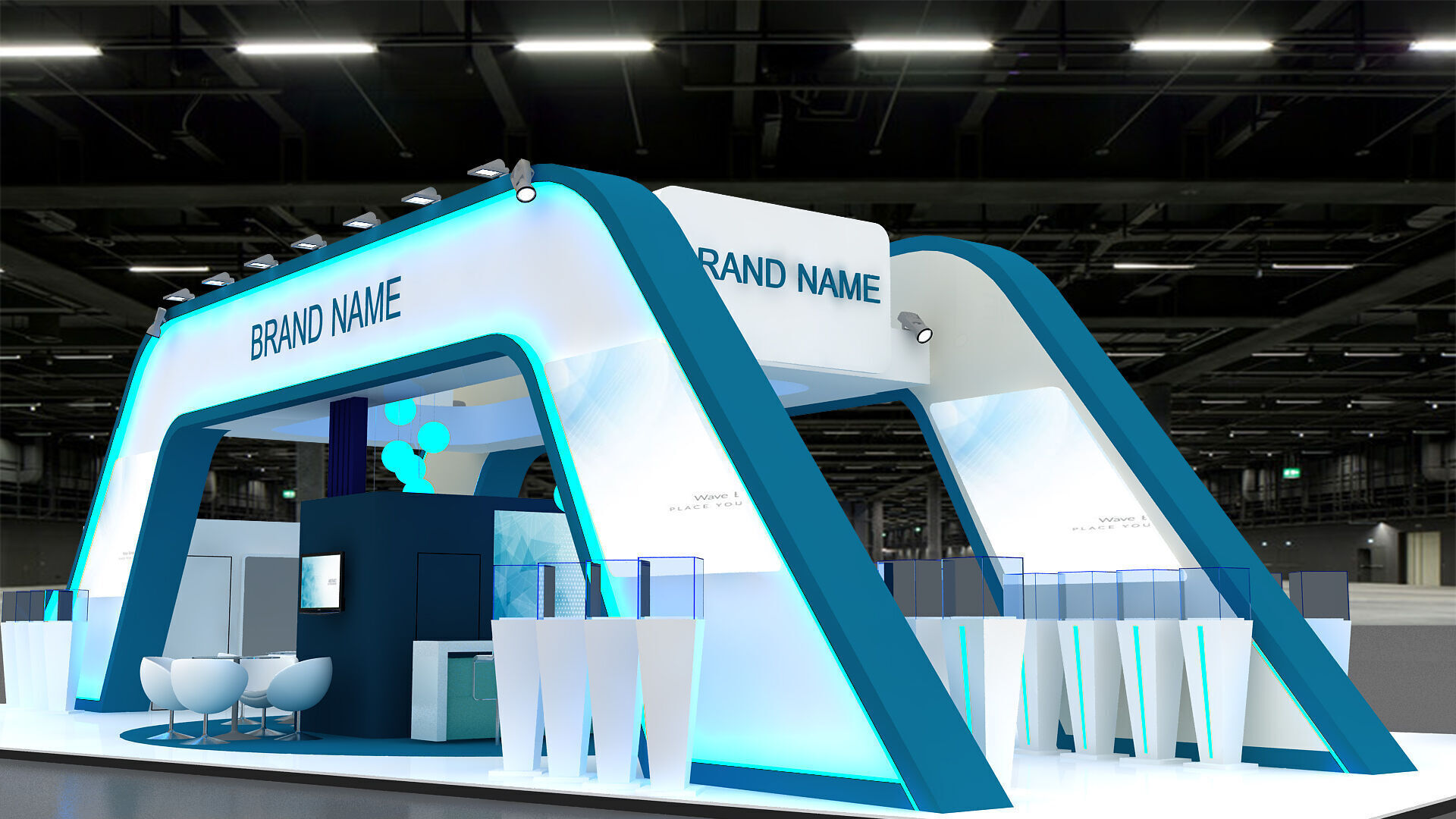 3D Exhibition Booth 3D model_1