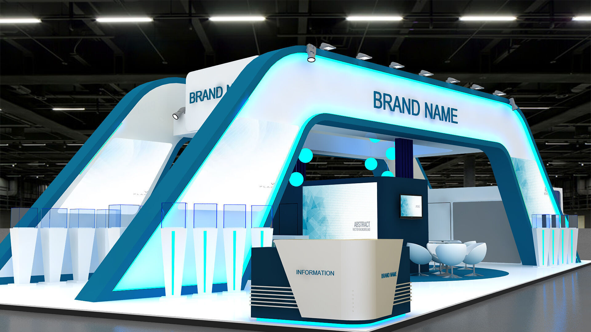 3D Exhibition Booth 3D model_2