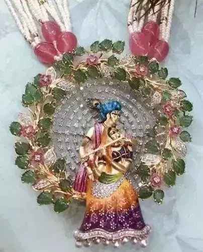 Radha Krishna Diamond pendant set 3dm model