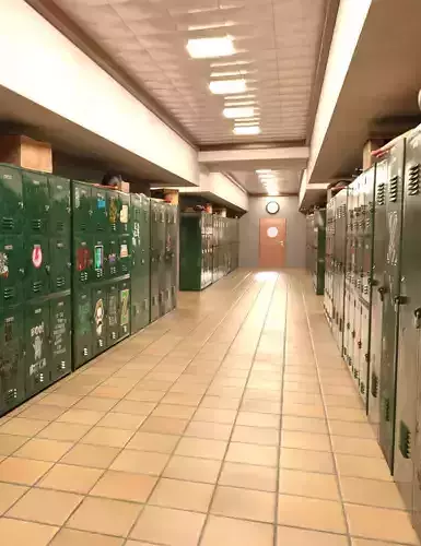 1970 Locker Hallway 3D model