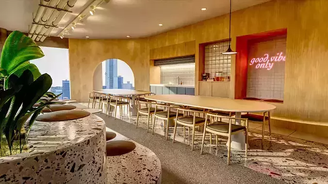 A Coworking Space 3D model