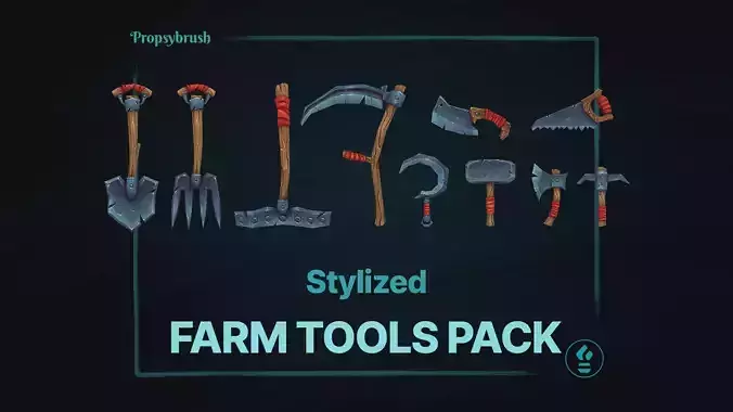 Stylized Farm Tools Props - Low-poly Hand-Painted Game Assets - 3D Model Collection Stylized Farm Tools Props - Low-poly Hand-Painted Game Assets - 3D Model Collection