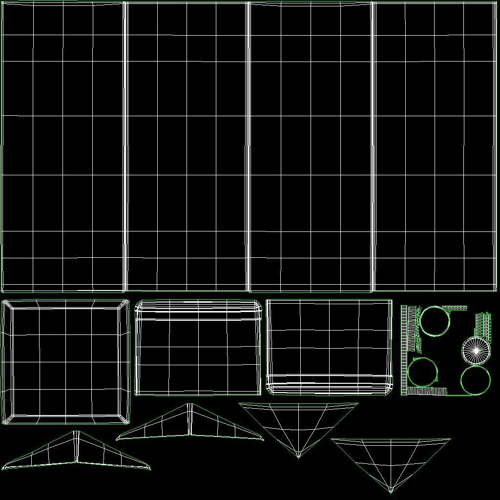 Juice Paper Box Packaging Low-poly 3D model_12